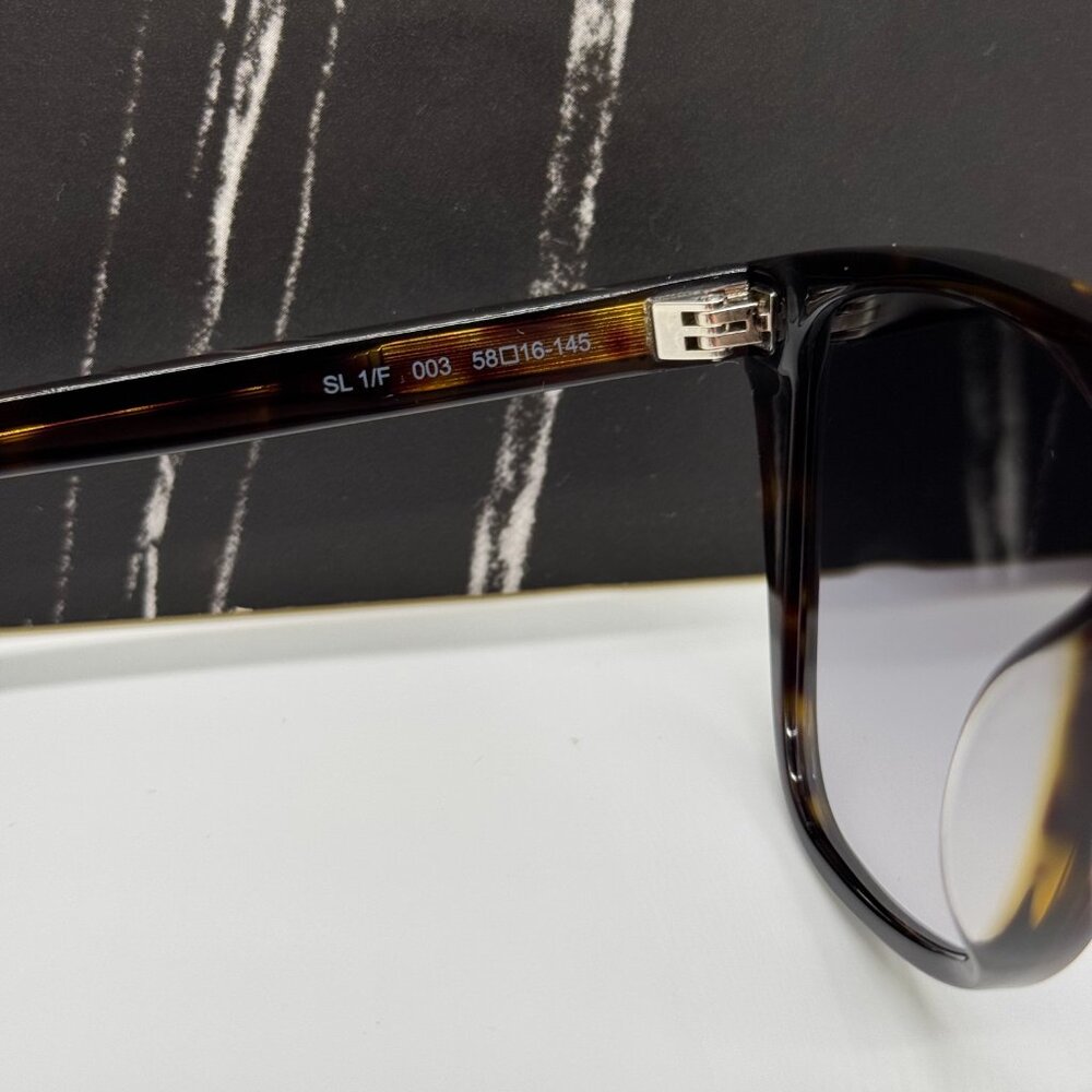 NEW SAINT LAURENT SL1F 003 SUNGLASSES UNISEX SQUARE HAVANA EYEWEAR SL 1F 003 - Picture 8 of 10